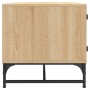 Mesa de centro con puertas de vidrio roble Sonoma 68,5x50x50 cm de , Mesas de centro - Ref: Foro24-836541, Precio: 48,34 €, D...
