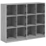 Estantería con puertas madera gris Sonoma 136x37x109 cm de , Librerías y estanterías - Ref: Foro24-3206515, Precio: 226,84 €,...