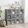 Estantería con puertas madera gris Sonoma 136x37x109 cm de , Librerías y estanterías - Ref: Foro24-3206515, Precio: 226,84 €,...
