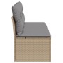 Sofá de jardín de 3 plazas con cojines ratán sintético beige de , Sofás de exterior - Ref: Foro24-366104, Precio: 161,62 €, D...