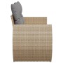 Sofá de jardín con cojines de 2 plazas ratán sintético beige de , Sofás de exterior - Ref: Foro24-366095, Precio: 163,53 €, D...