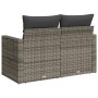 Sofá de jardín con cojines 2 plazas ratán sintético gris de , Sofás de exterior - Ref: Foro24-366141, Precio: 170,92 €, Descu...