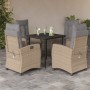 Set comedor de jardín 5 pzas con cojines ratán sintético beige en Conjuntos de jardín | Comprar online en Foru.es