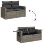 Sofá de jardín con cojines 2 plazas ratán sintético gris de , Sofás de exterior - Ref: Foro24-366141, Precio: 170,92 €, Descu...