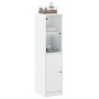 Aparador con puerta de vidrio blanco 35x37x142 cm de , Aparadores - Ref: Foro24-836441, Precio: 74,27 €, Descuento: %