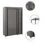 Armario plegable de tela gris 110x45x175 cm de vidaXL, Armarios roperos - Ref: Foro24-282423, Precio: 37,86 €, Descuento: %