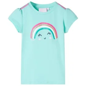 Camiseta infantil verde menta claro 116 de , Camisetas para niños - Ref: Foro24-11106, Precio: 8,19 €, Descuento: %