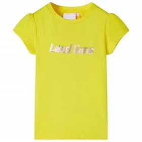 Camiseta infantil de manga casquillo amarillo chillón 104 de , Camisetas para niños - Ref: Foro24-10650, Precio: 8,12 €, Desc...