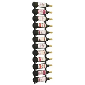 Botellero de pared para 12 botellas hierro negro de vidaXL, Botelleros - Ref: Foro24-282466, Precio: 44,01 €, Descuento: %