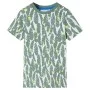 Camiseta infantil crudo y verde hiedra oscuro 128 de , Camisetas para niños - Ref: Foro24-11677, Precio: 8,64 €, Descuento: %