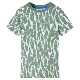 Camiseta infantil crudo y verde hiedra oscuro 104 de , Camisetas para niños - Ref: Foro24-11675, Precio: 8,64 €, Descuento: %