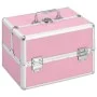 Maletín de maquillaje aluminio rosa 22x30x21 cm de vidaXL, Neceseres - Ref: Foro24-91830, Precio: 49,31 €, Descuento: %