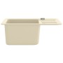 Fregadero de cocina de granito con un seno beige de vidaXL, Fregaderos - Ref: Foro24-144860, Precio: 167,89 €, Descuento: %