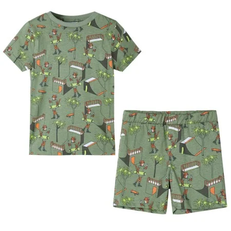 Light khaki children's short-sleeved pajamas 116 by , Children's pajamas - Ref: Foro24-12511, Price: 10,64 €, Discount: %