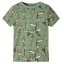 Light khaki children's short-sleeved pajamas 116 by , Children's pajamas - Ref: Foro24-12511, Price: 10,64 €, Discount: %