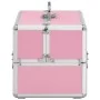 Maletín de maquillaje aluminio rosa 22x30x21 cm de vidaXL, Neceseres - Ref: Foro24-91830, Precio: 49,31 €, Descuento: %