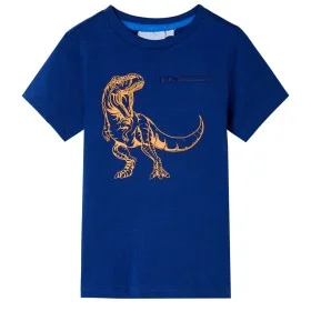 Camiseta infantil de manga corta azul oscuro 128 de , Camisetas para niños - Ref: Foro24-12217, Precio: 8,12 €, Descuento: %