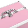 Maletín de maquillaje aluminio rosa 22x30x21 cm de vidaXL, Neceseres - Ref: Foro24-91830, Precio: 49,31 €, Descuento: %