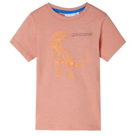 Camiseta infantil de manga corta naranja claro 128 de , Camisetas para niños - Ref: Foro24-12222, Precio: 8,12 €, Descuento: %