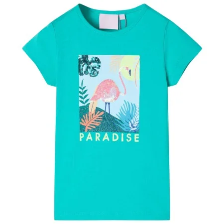 Camiseta infantil verde menta 128 de , Camisetas para niños - Ref: Foro24-11127, Precio: 8,45 €, Descuento: %