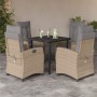 Set comedor de jardín 5 pzas con cojines ratán sintético beige en Conjuntos de jardín | Comprar online en Foru.es