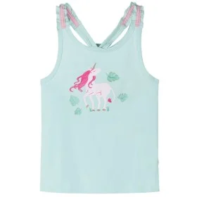 Camiseta de tirantes infantil verde menta claro 140 de , Camisetas para niños - Ref: Foro24-10673, Precio: 8,39 €, Descuento: %