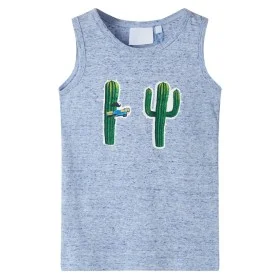 Camiseta de tirantes infantil azul melange 92 de , Camisetas para niños - Ref: Foro24-12494, Precio: 7,79 €, Descuento: %