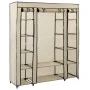 Armario con compartimentos y varillas tela crema 150x45x176 cm de vidaXL, Armarios roperos - Ref: Foro24-282435, Precio: 52,3...