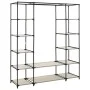 Armario con compartimentos y varillas tela crema 150x45x176 cm de vidaXL, Armarios roperos - Ref: Foro24-282435, Precio: 52,3...