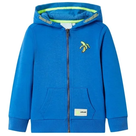 Sudadera infantil con capucha y cremallera azul 116 de , Camisetas para niños - Ref: Foro24-11696, Precio: 13,56 €, Descuento: %