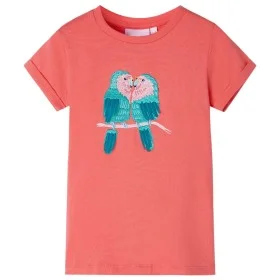 Camiseta infantil color coral 92 de , Camisetas para niños - Ref: Foro24-11199, Precio: 8,30 €, Descuento: %