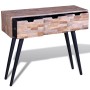 Mesa consola con 3 cajones de madera de teca reciclada en Mesas auxiliares | Comprar online en Foru.es
