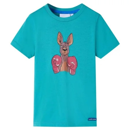 Camiseta infantil de manga corta color verde menta oscuro 92 de , Camisetas para niños - Ref: Foro24-11869, Precio: 8,19 €, D...