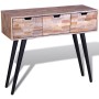 Mesa consola con 3 cajones de madera de teca reciclada en Mesas auxiliares | Comprar online en Foru.es
