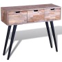 Mesa consola con 3 cajones de madera de teca reciclada en Mesas auxiliares | Comprar online en Foru.es