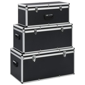 Cajas de almacenamiento 3 unidades aluminio negro de vidaXL, Cajas de herramientas - Ref: Foro24-91853, Precio: 214,91 €, Des...