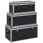 Storage boxes 3 units black aluminum by vidaXL, Toolboxes - Ref: Foro24-91853, Price: 210,90 €, Discount: %