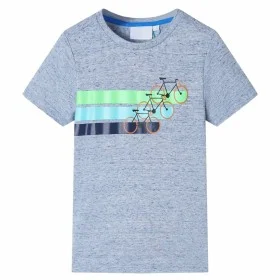 Camiseta infantil de manga corta azul mélange 104 de , Camisetas para niños - Ref: Foro24-12170, Precio: 8,19 €, Descuento: %