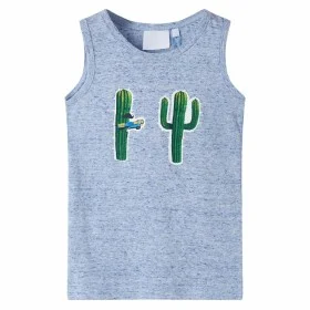 Camiseta de tirantes infantil azul mélange 116 de , Camisetas para niños - Ref: Foro24-12496, Precio: 7,79 €, Descuento: %