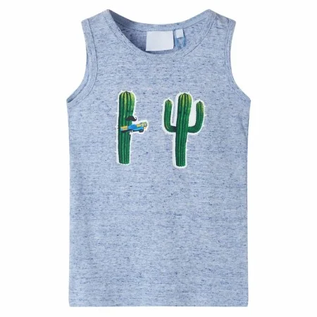 Camiseta de tirantes infantil azul mélange 116 de , Camisetas para niños - Ref: Foro24-12496, Precio: 7,79 €, Descuento: %