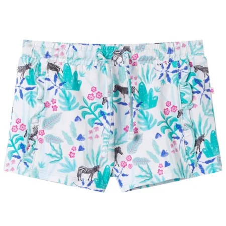 Pantalones cortos infantiles con cordón crudo y verde menta oscuro 92 de , Pantalones de niños - Ref: Foro24-11429, Precio: 9...