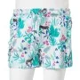 Pantalones cortos infantiles con cordón crudo y verde menta oscuro 92 de , Pantalones de niños - Ref: Foro24-11429, Precio: 9...
