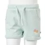Pantalones cortos infantiles con cordón verde menta claro mixto 128 de , Pantalones de niños - Ref: Foro24-10977, Precio: 10,...