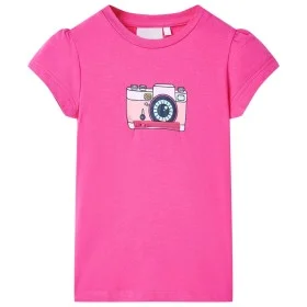 Camiseta infantil rosa oscuro 116 de , Camisetas para niños - Ref: Foro24-10466, Precio: 8,45 €, Descuento: %
