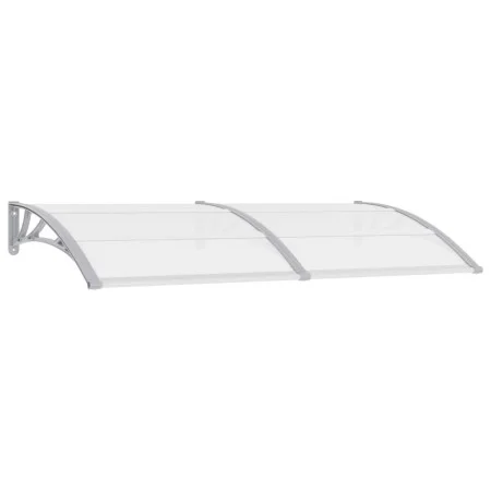 Marquesina para puerta PC gris y transparente 200x75 cm de vidaXL, Toldos - Ref: Foro24-144820, Precio: 62,10 €, Descuento: %