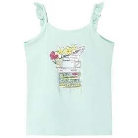 Camiseta de tirantes infantil verde menta claro 128 de , Camisetas para niños - Ref: Foro24-10797, Precio: 8,45 €, Descuento: %