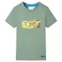 Camiseta de manga corta infantil caqui 92 de , Camisetas para niños - Ref: Foro24-11834, Precio: 7,88 €, Descuento: %