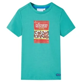 Camiseta infantil de manga corta color verde menta oscuro 128 de , Camisetas para niños - Ref: Foro24-11857, Precio: 7,88 €, ...