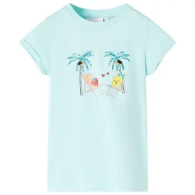 Camiseta infantil aguamarina claro 116 de , Camisetas para niños - Ref: Foro24-11021, Precio: 8,19 €, Descuento: %