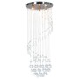 Lámpara de techo con cuentas de cristal plateado en espiral G9 de vidaXL, Lámparas - Ref: Foro24-281577, Precio: 75,96 €, Des...